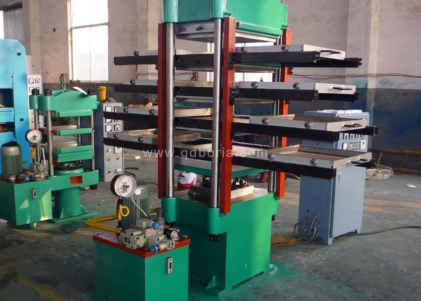 Four Column Type Rubber Floor Tiles Vulcanizing Machine